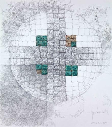 Stefan Kaiser, Dreimalvier, 2011, Bleistift, Farbstift, 80x70