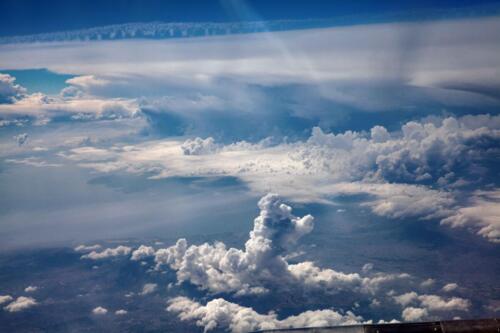 Wolkenaufstand aus großer Höhe, 07.10.2014